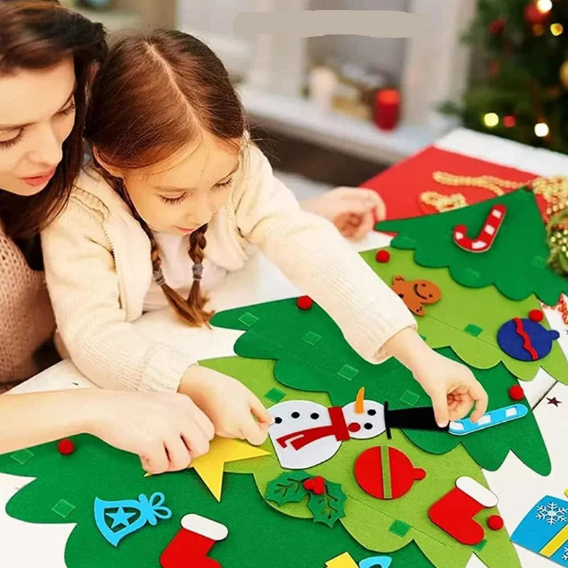 Jouw eigen speelse Kerstboom 2024 van vilt! π β Versieren zoals jij wilt, keer op keer!