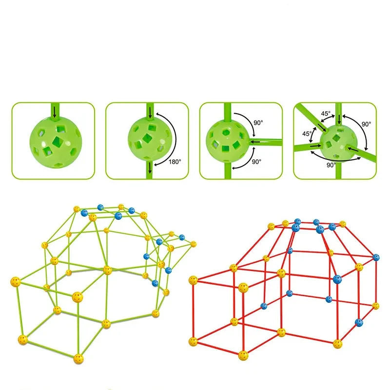 Constructie bouwmateriaal voor kids - bouw je eigen kasteel of tent!
